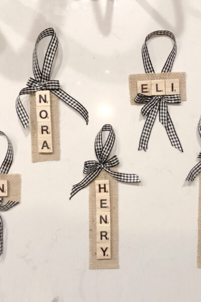 diy scrabble name ornaments